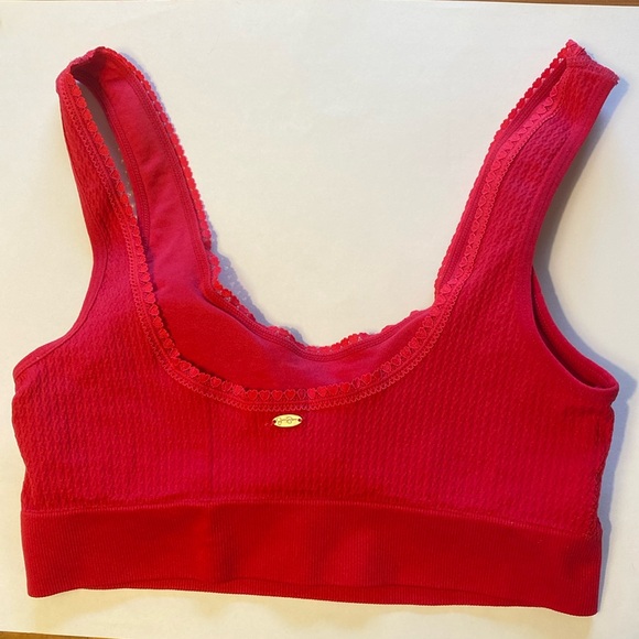 Small Jessica Simpson Sports Bra Stretchy Cropped Tank Top Remove Pads Metal Tag - Picture 1 of 14